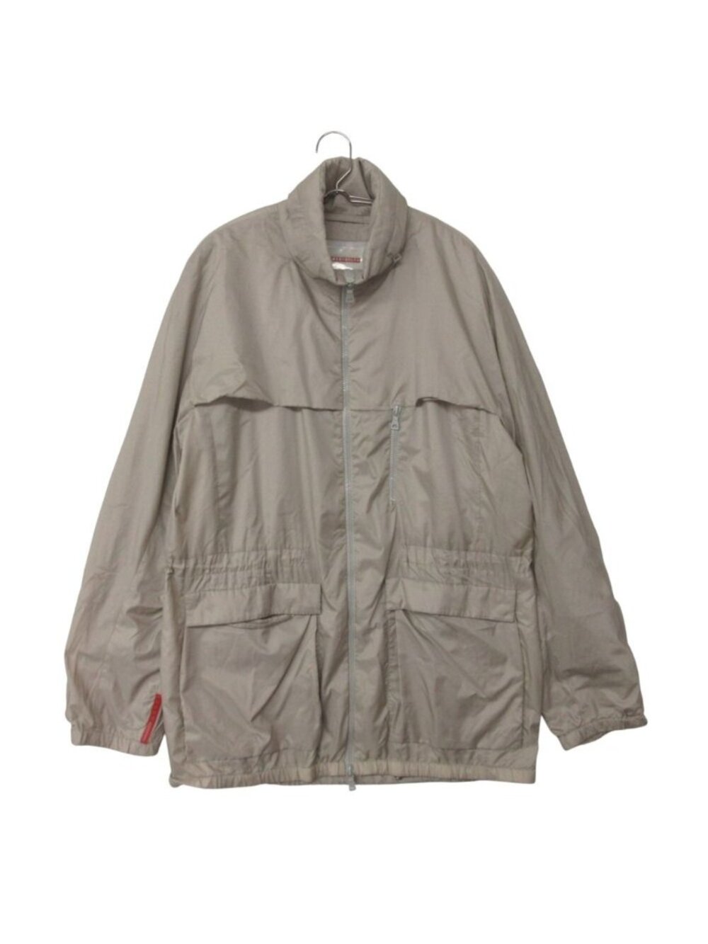 Prada Sports Nylon Jacket Y2k Archive Rubber Logo Windbreaker Outer Zip